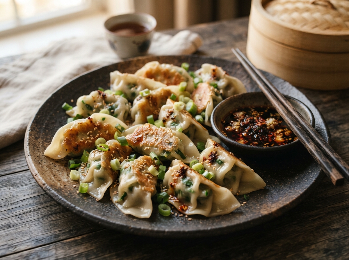 Pork and Chive Dumplings recipe