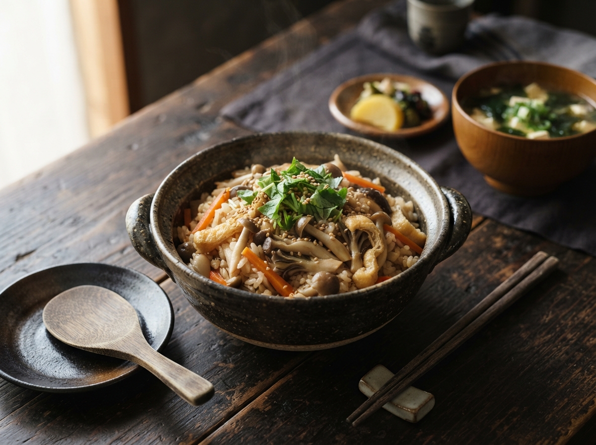 Japanese Mushroom Takikomi Gohan recipe