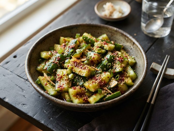 Korean Smashed Cucumber Salad recipe