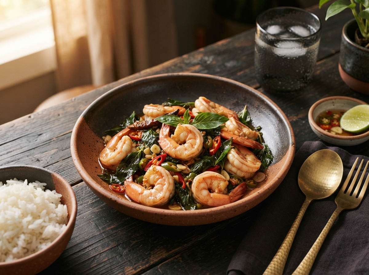 Thai Basil Shrimp recipe