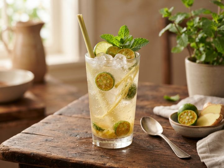Calamansi Ginger Fizz recipe