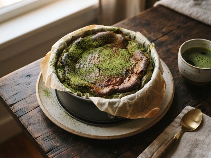 Matcha Basque Cheesecake recipe